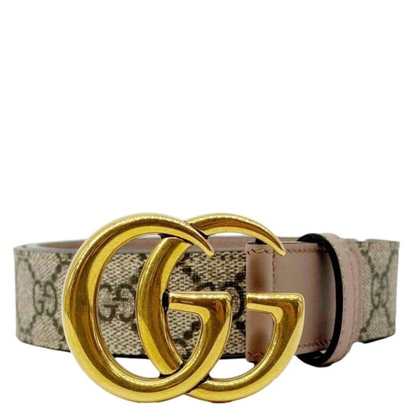 Gucci  Marmont GG Supreme Leather Belt Beige 625839 Size 75.30 main image 7